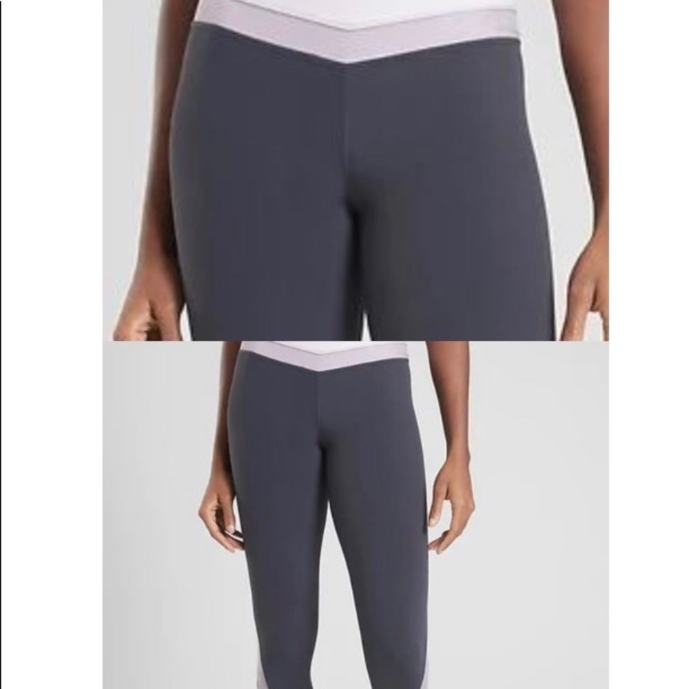 NWT Athleta Elevation 7/8 Tight Gray/Pink ST